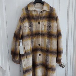 Aritzia Wilfred Free The Ganna Long Wool Shirt Jacket